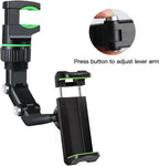 Universal Car Rearview Mirror Phone Holder | Hands-Free Adjustable Mount for Smartphones & GPS