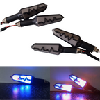 Bike Indicator HeartBeat Running Style With LAVA DRL Yellow-White/Yellow-Red/Yellow-Blue