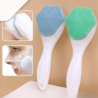 3 in 1 Silicone Bath & Skincare Value Bundle – Shower Brush, Back Scrubber & Face Cleansing Brush Set