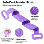 Silicone Back Scrubber Strap – Soft Exfoliating Body Wash Belt for Bath & Shower | Random Color
