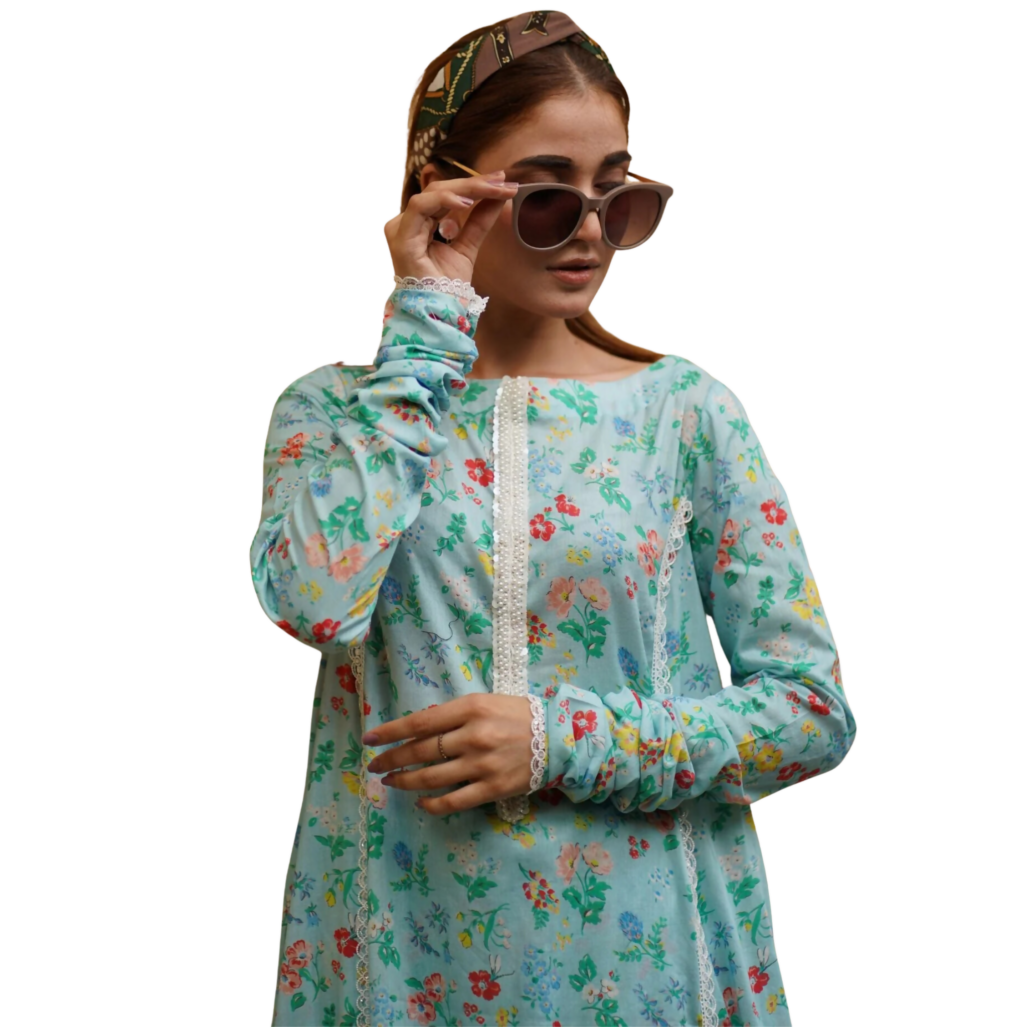 Turquoise Bloom Co-Ord Set