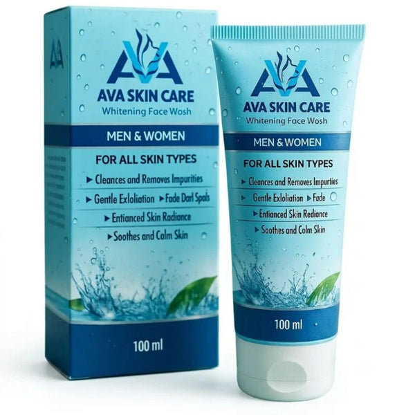 AVA Face Wash | Glycolic Acid & Vitamin-Enriched Brightening Cleanser | Deep Cleansing & Hydrating Formula | For All Skin Types