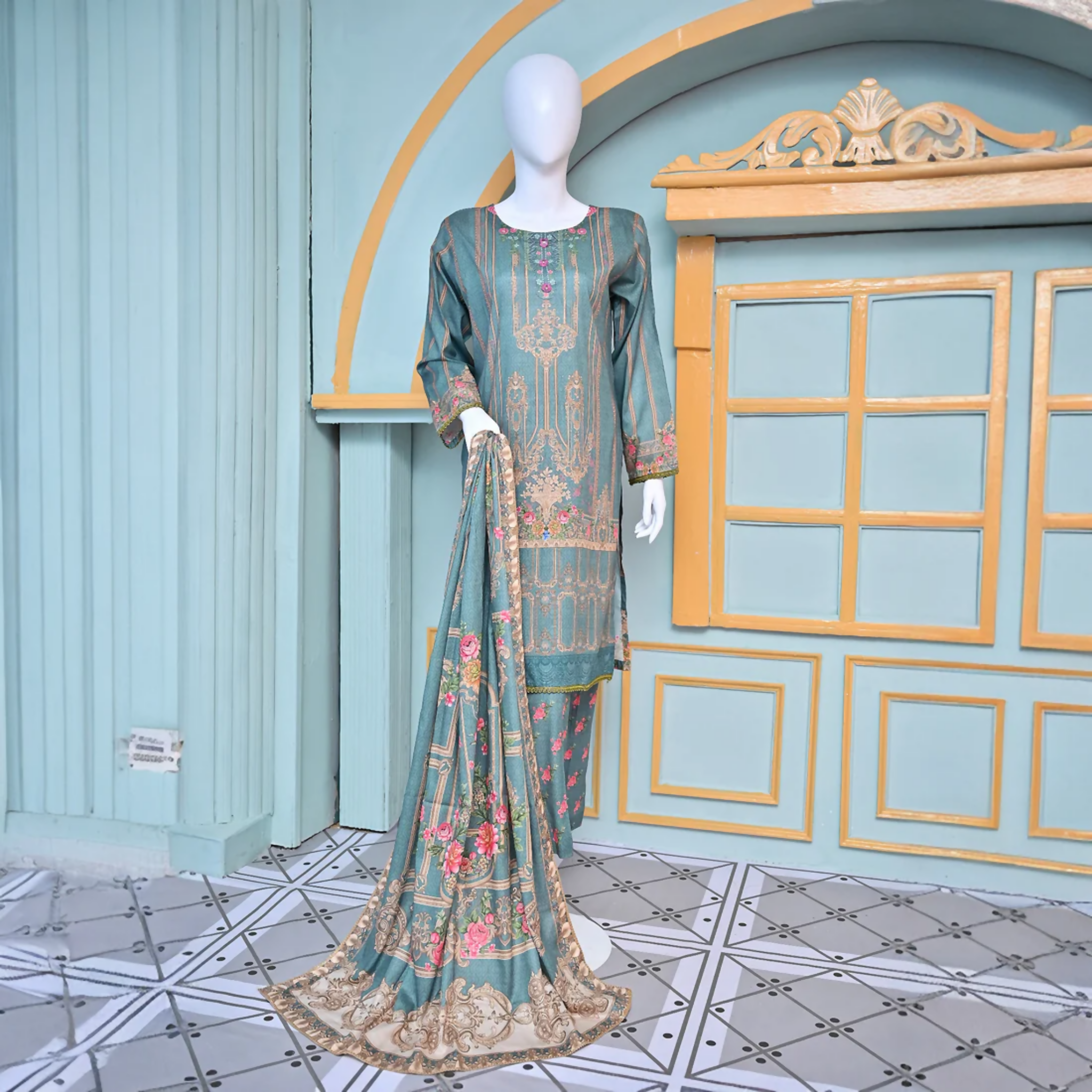 Stitched Suit, Pret 3 Piece Printed Lawn, Stylish & Comfortable