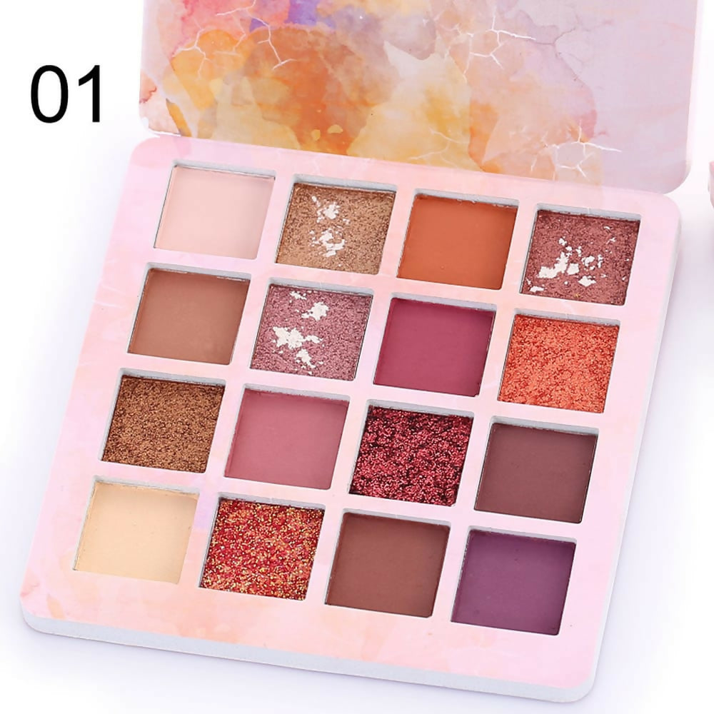 16 Color Eyeshadow Makeup Palette Matte & Shimmer Powder Eye Shadow Kit - Multi Color
