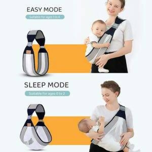 Baby Carrier, Ergonomic Baby Strap one Shoulder Labor-Saving Polyester Baby Half Wrapped Sling (Random Color)
