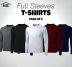 Men's Stitched Jersey Plain T-Shirt, Pack Of 5