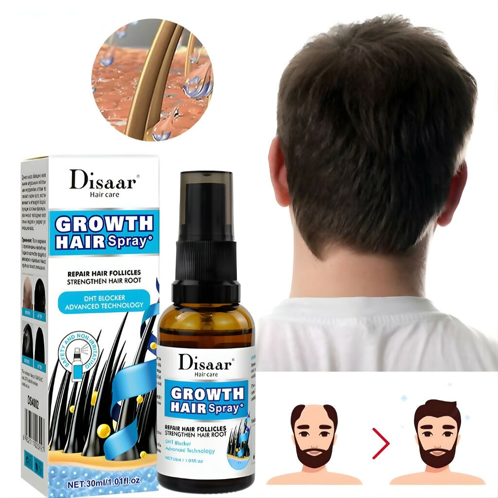 Natural Ginseng Root Hair Growth Spray, Anti-Hair Loss & Follicle Strengthening, 30ml