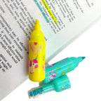 Pack of 6 Kromi Bottle Shaped Highlighters – Cute Character Stationery Set for Girls & Boys