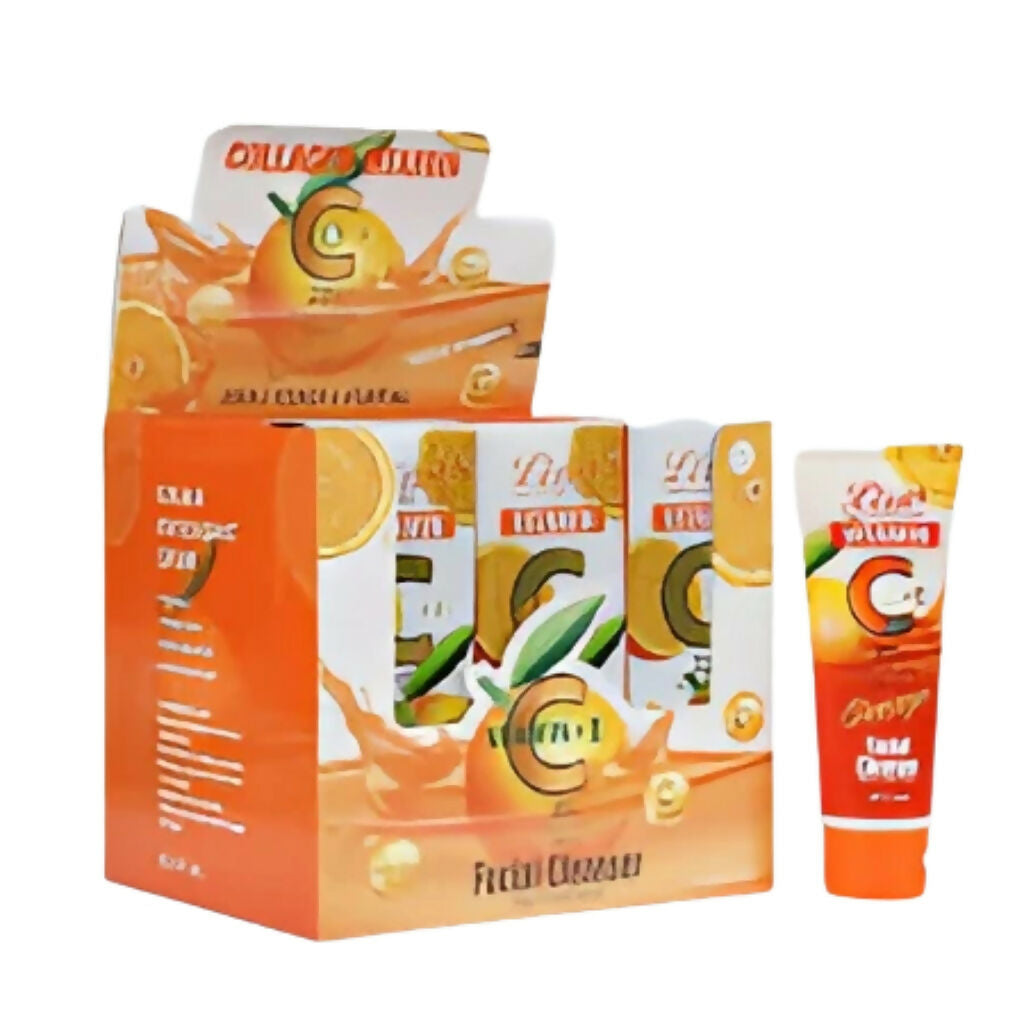 Liru Orange Facial Cleanser, Vitamin C & E, Daily Brightening Face Wash