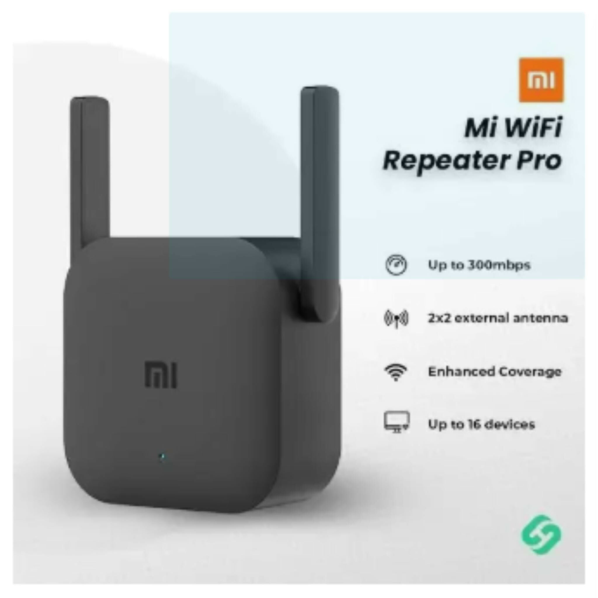 Original Xiaomi Mi Wifi Repeater Pro 300m - Wireless Signal Booster With Dual External Antenna For Expanded Network Coverage