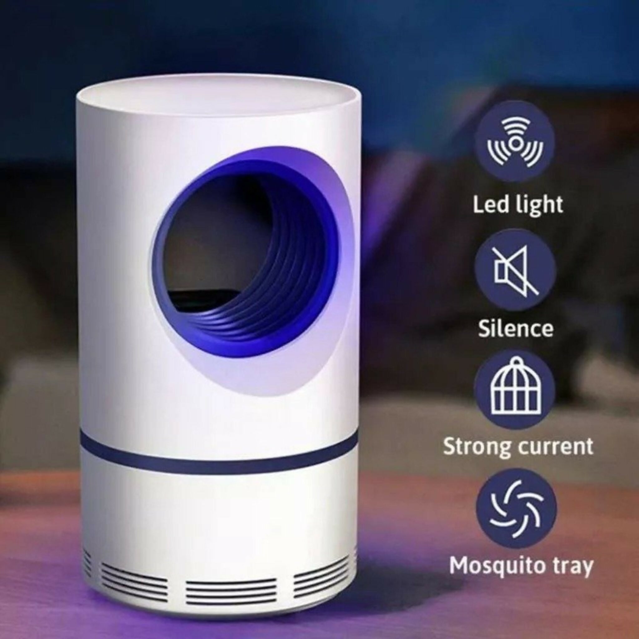 Mosquito Killer Lamp Electric Shocker Round with Charger