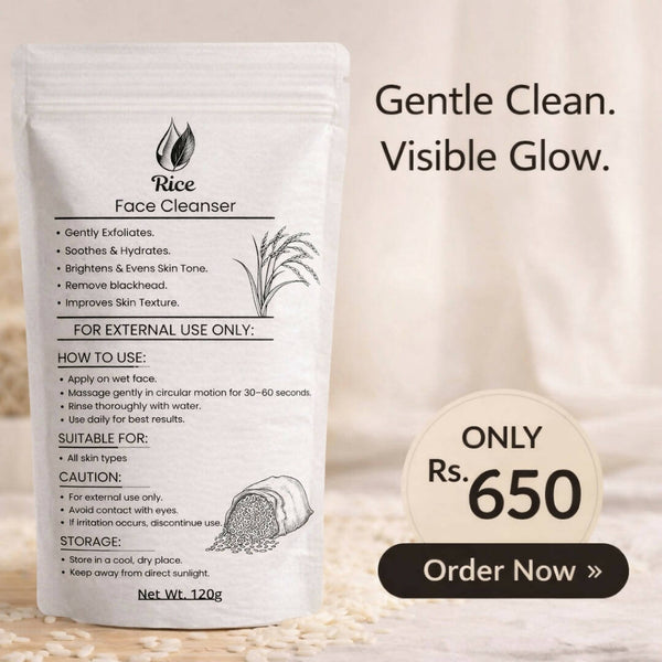 Rice Face Cleanser, Natural & Gentle, for Soft & Radiant Skin