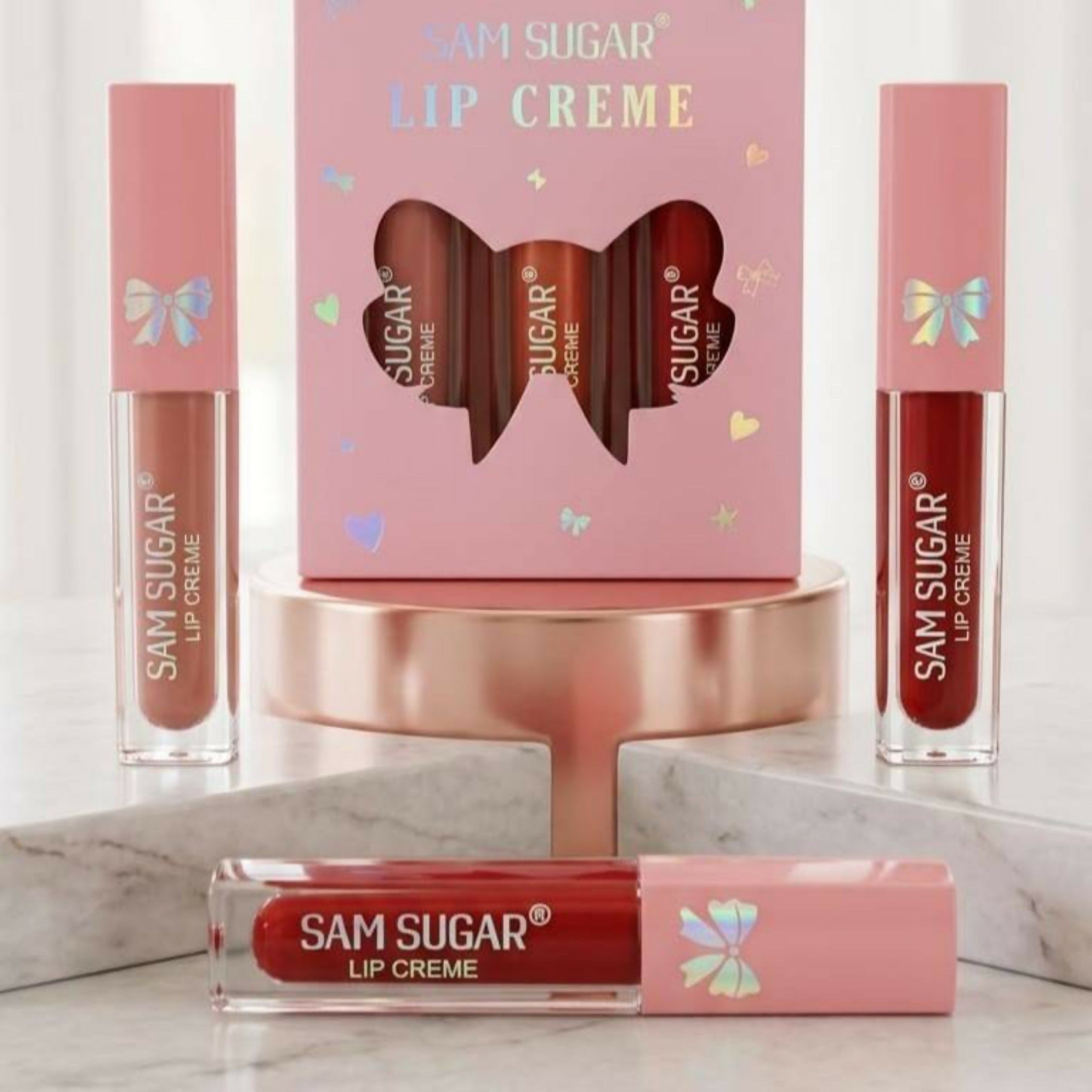 Sam Sugar Matte Liquid Lipsticks Pack of 4 | Long-Lasting Multi-Shade Lip Color