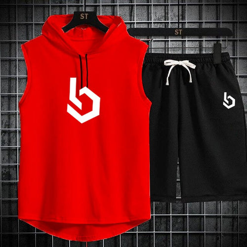 Track Suit, Summer Gym Hooded Short fabric Jersey