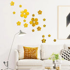 Reflective flower wall stickers