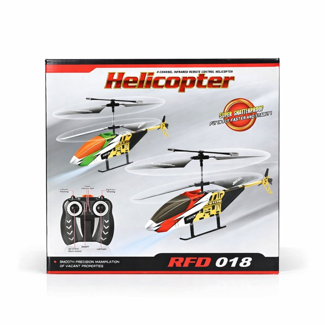 Remote Control Helicopter RFD-018 Rechargeable Indoor Flying Toy with Light