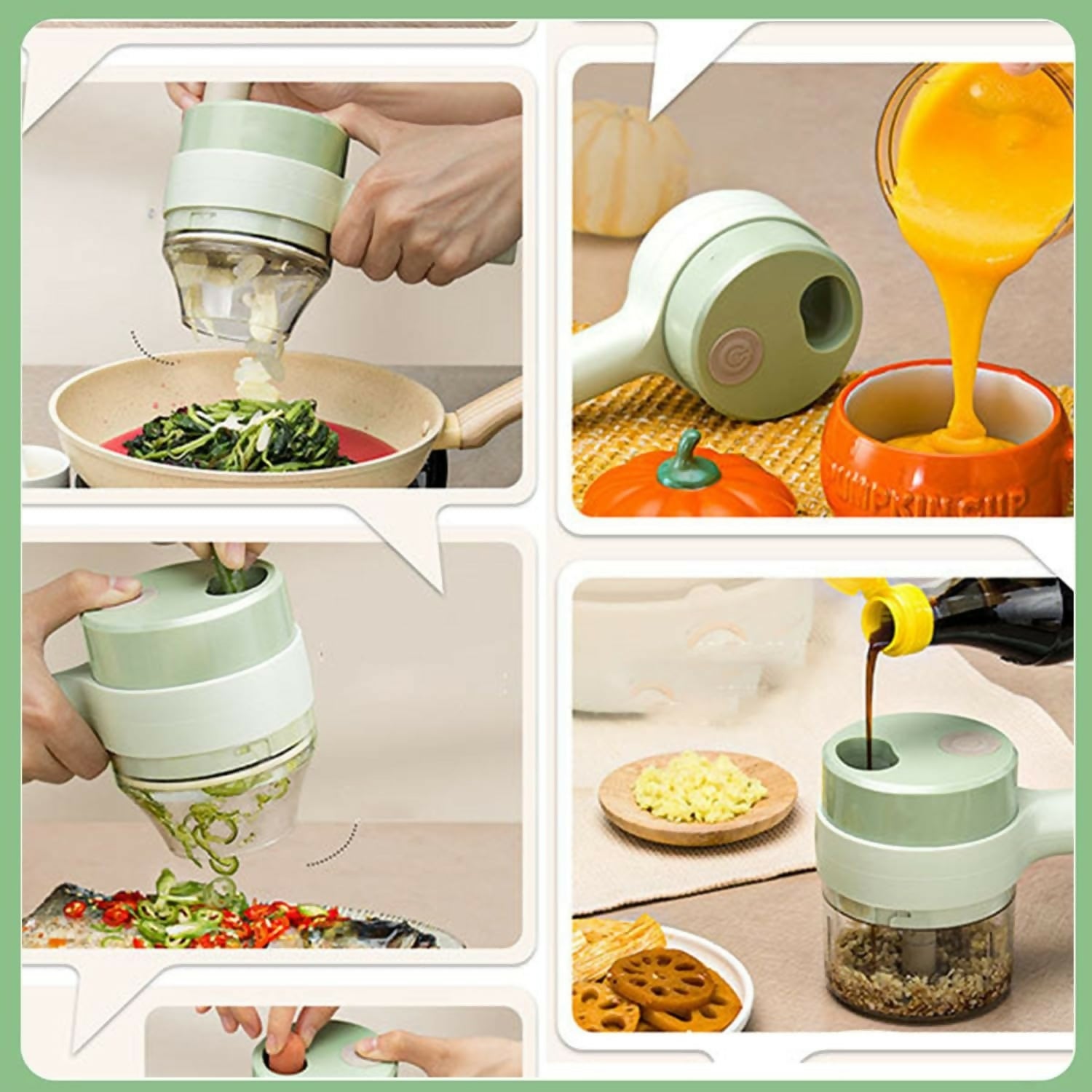 Electric Handheld Vegetable Cutter Slicer Multifunctional Food Chopper Compact Durable And Easy To Use Kitchen Tool