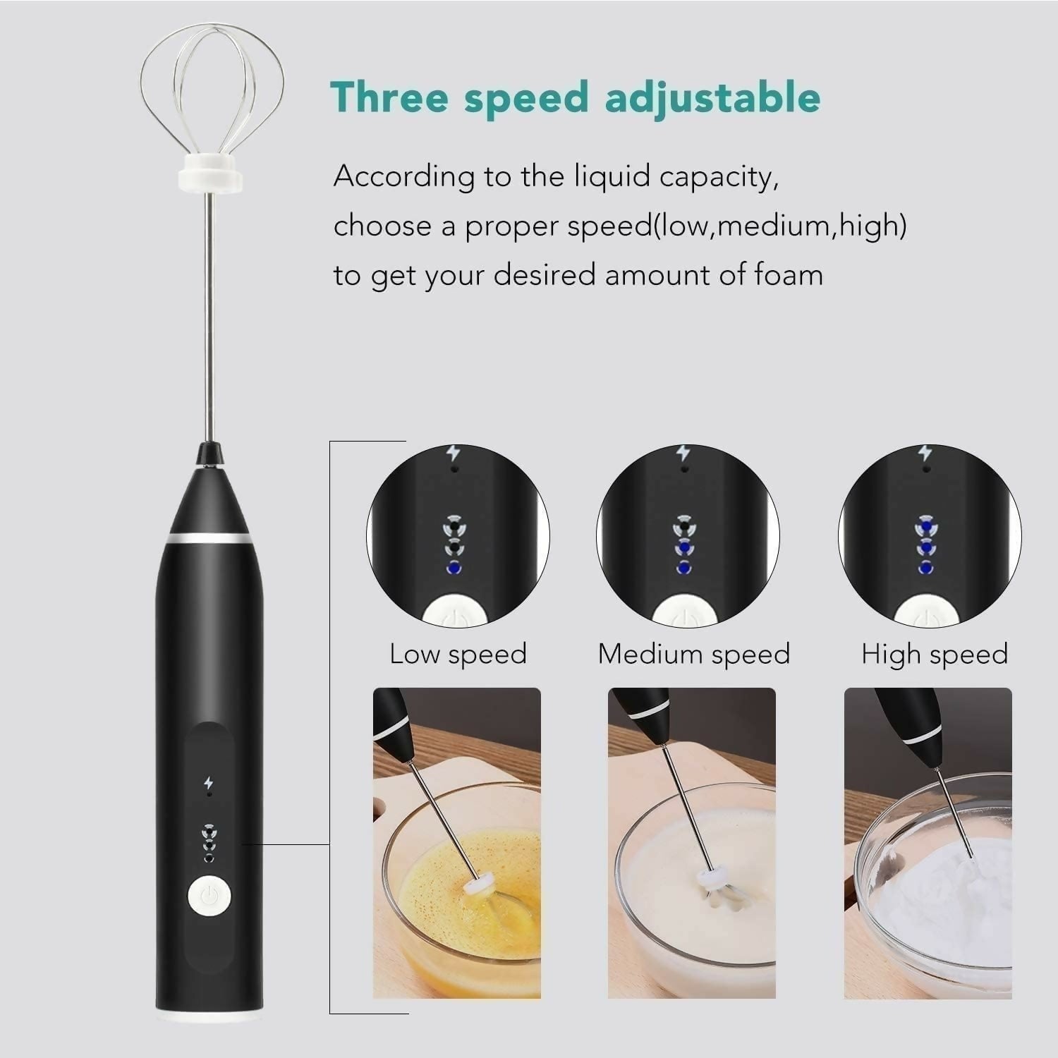 2-in-1 Rechargeable Coffee Beater & Electric Milk Frother – Smooth Mixing, Compact & Easy to Use