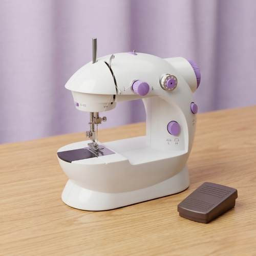 SM-202A Electric Mini Sewing Machine – Double Threads & Two Speed Control for Home & Travel
