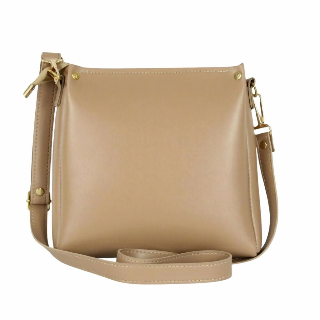Handbag, Off-White , Plain Rexine Minimalist Style, for Girls