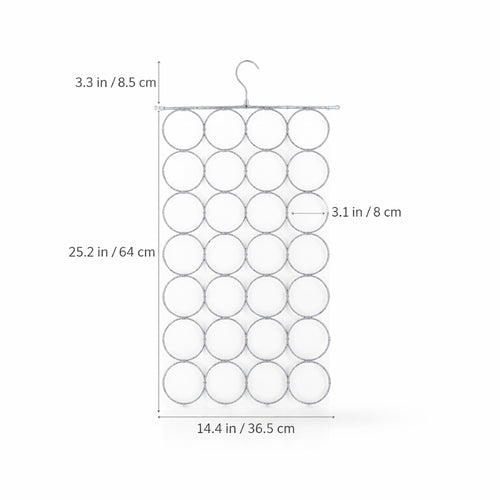 Ring Scarf Hanger Organizer Foldable Closet Storage Hanger