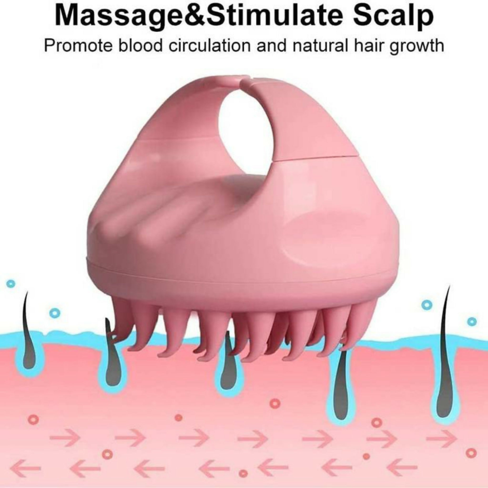 Scalp Massager – Soft Silicone Shampoo Brush for Deep Scalp Care & Hair Cleaning