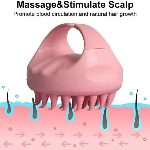 Scalp Massager – Soft Silicone Shampoo Brush for Deep Scalp Care & Hair Cleaning