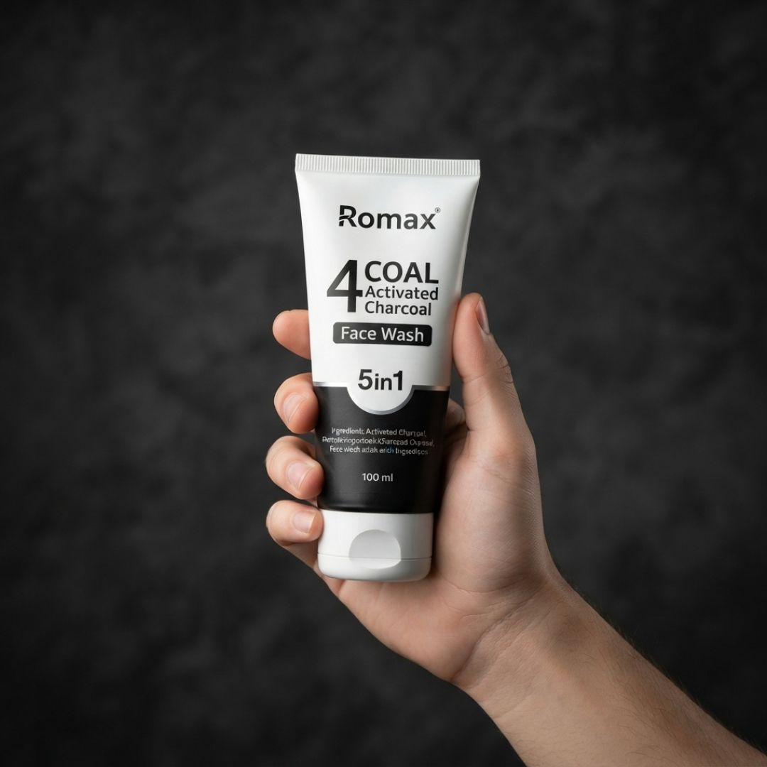 Romax Activated Charcoal 5 In 1 Face Wash 100ml