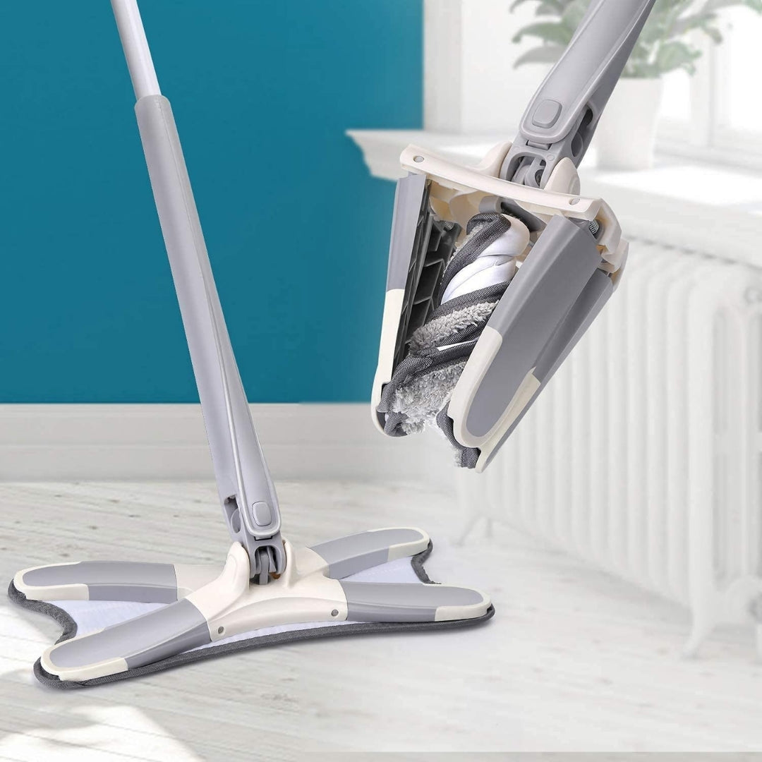 Rotating X Mop with microfiber cloth