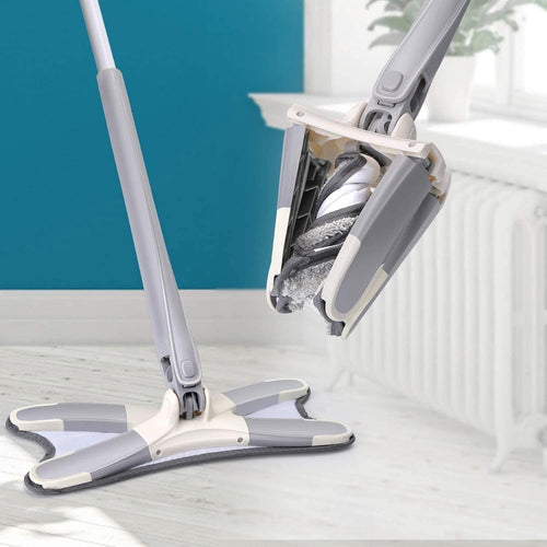Rotating X Mop with microfiber cloth