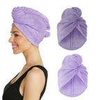 Pack Of 2 Super Absorbent Quick Dry Hair Towel