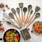 12 Pcs Silicone Cooking Utensils Kitchen Utensil Set