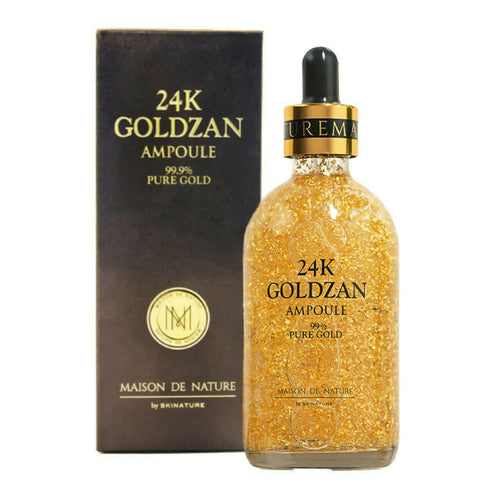 24K Goldzan Facial Serum Ampoule Pure Gold 999 Maison De Nature 100 Ml Made In Korea