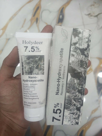 Holydeer Recovery Toothpaste | 7.5% Nano-Hydroxyapatite For Enamel Repair & Whitening 120g