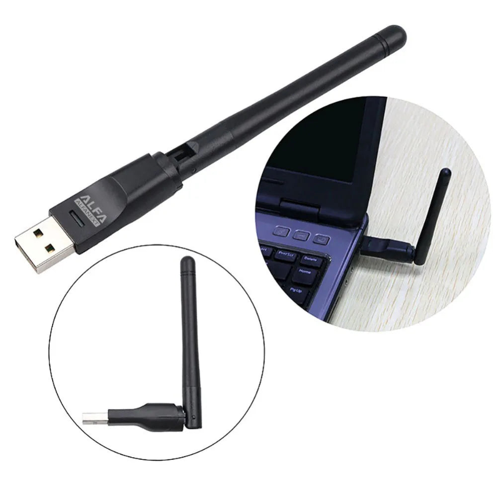 ALFA USB WiFi Adapter W114 with External Antenna for PC and Laptop