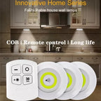 Pack of 3 LED Remote Control Tap Lights | Self-Adhesive Cabinet, Wardrobe & Kitchen Lights