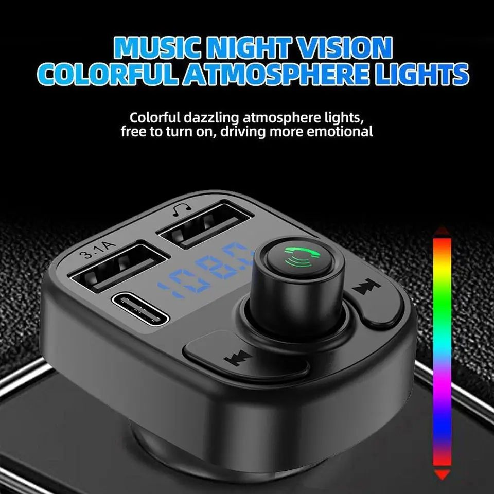 C1 Car MP3 Modulator Bluetooth FM Transmitter Type C Charging