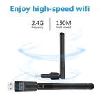 ALFA USB WiFi Adapter W114 with External Antenna for PC and Laptop