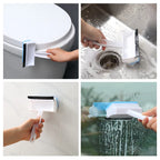 Glass Cleaning Brush, Squeegee Rubber Window Wiper Cleaner