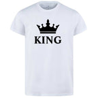 Combo Of King & Queen Style White T-Shirt with Cute Design – King & Queen Design T-Shirts – Best Quality T-Shirts For Girls | T-Shirt For Women – T-Shirt For Boy | T-Shirt For Men | Queen T-Shirts | King Design T-Shirt – Large