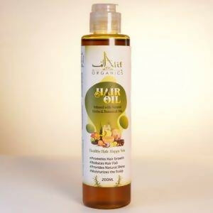 Alif Organics Natural Hair Oil | Infused with Herb & Botanical Oils | Promotes Growth & Reduces Hair Fall | 200ML