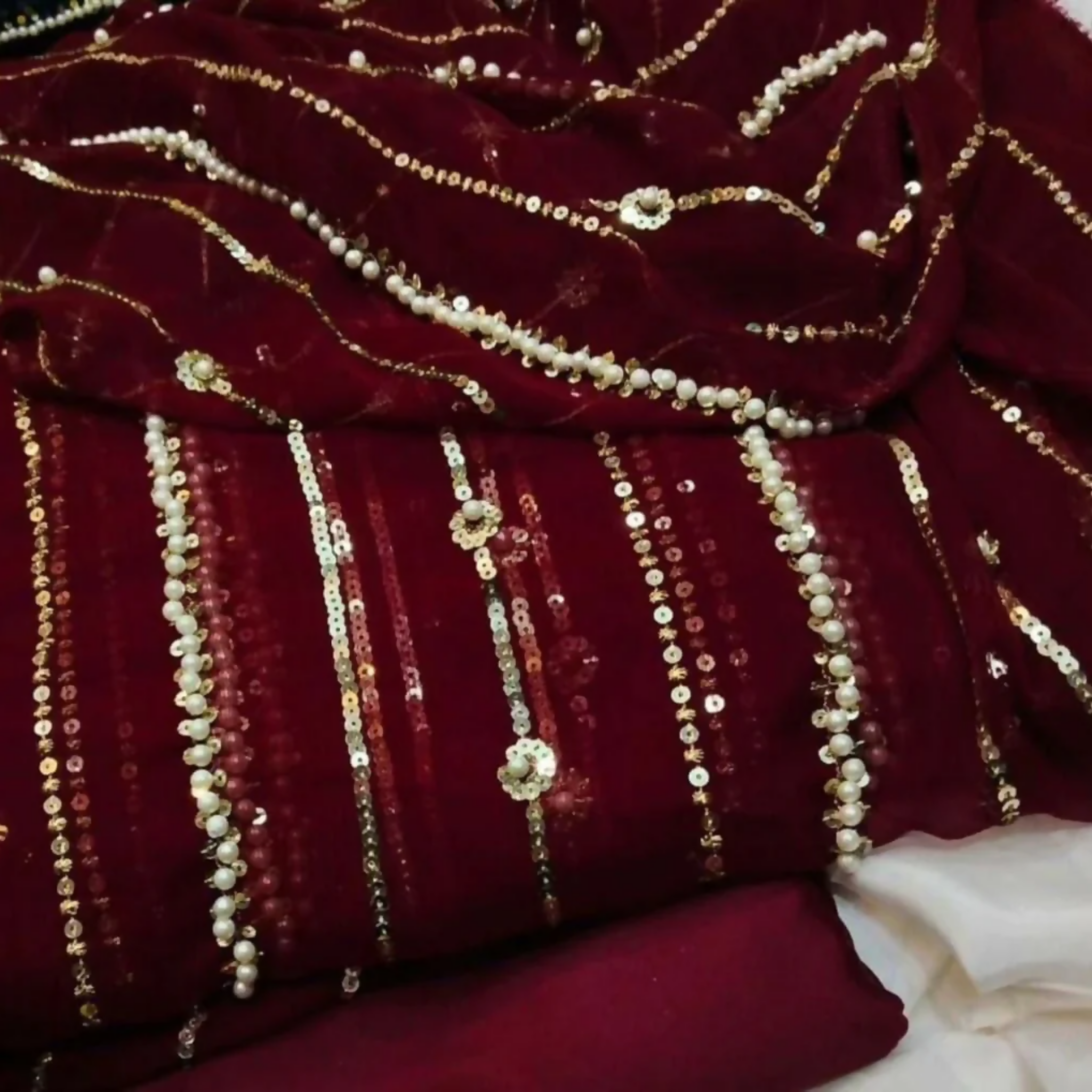 Chiffon Moti Collection, Embroidered Handwork Shirts & Dupattas