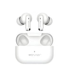 SOVO wireless earbuds with compact charging case and charging cable