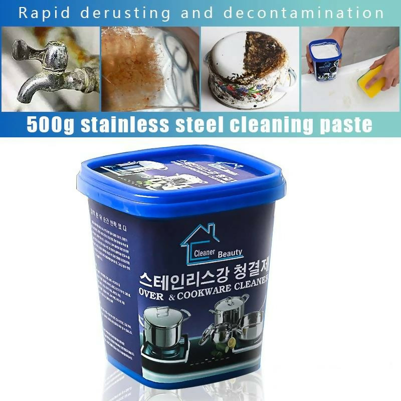 Cleaner Kitchen Washing Pot Bottom Black Scale Decontamination Household Stainless Steel Cleaning Paste Powerful ( Made in China )500g