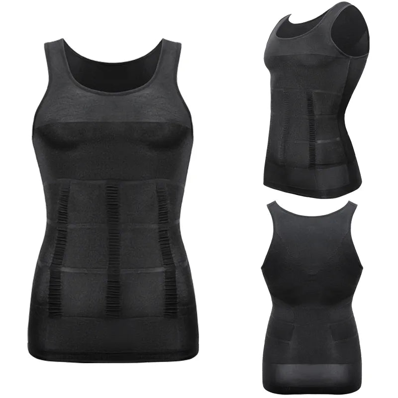 Men Slimming Compression Vest Body Shaper Sleeveless Fit Shirt