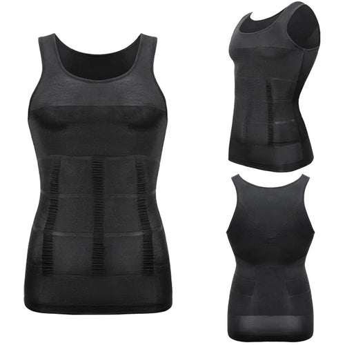 Men Slimming Compression Vest Body Shaper Sleeveless Fit Shirt