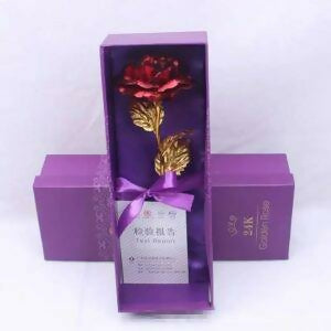 Gift Ramazan Greeting Mother’s Day Gift Flower Gold Dipped Rose