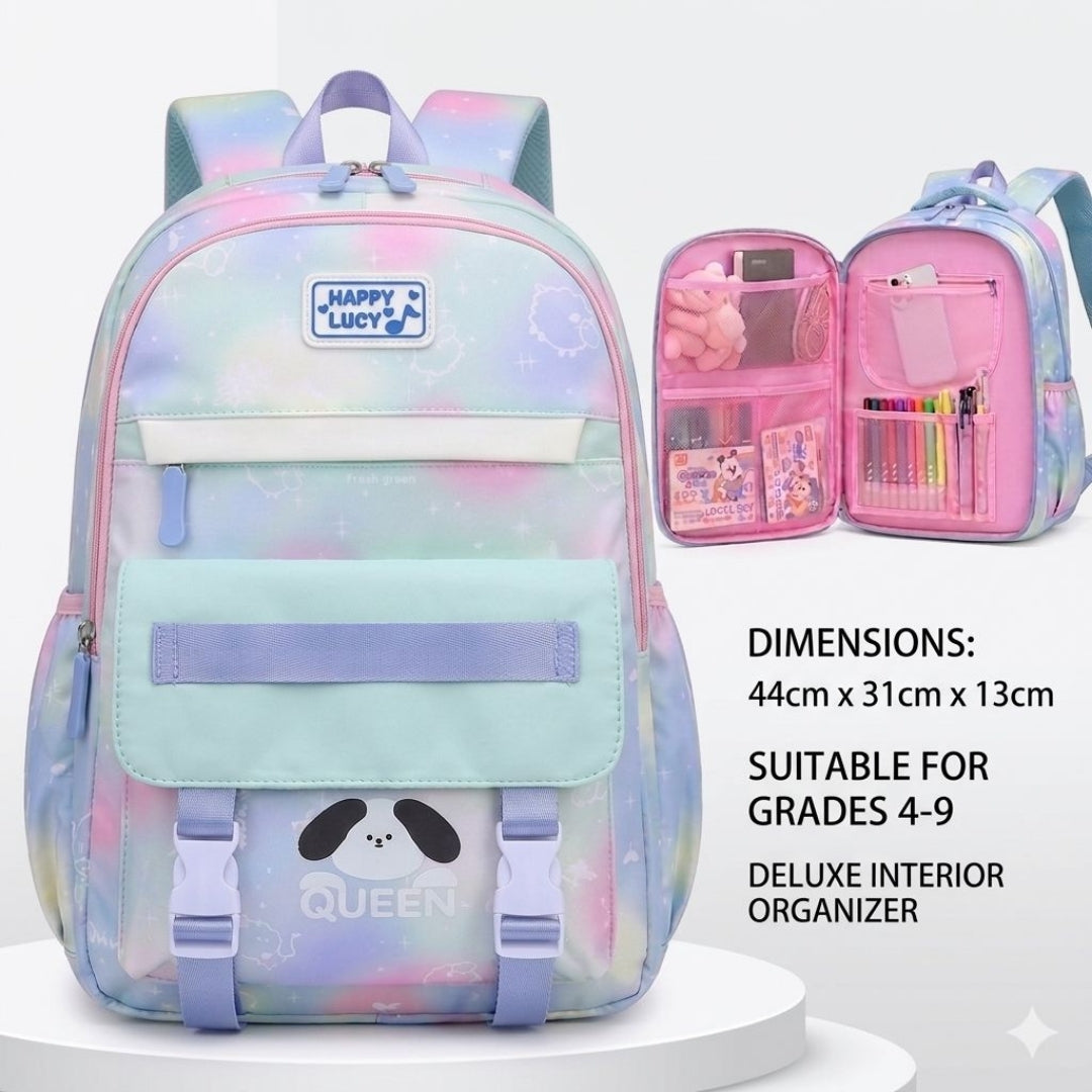 School Backpack, Cute Unicorn  Durable Lightweight Student Bag for Girls Casual Use