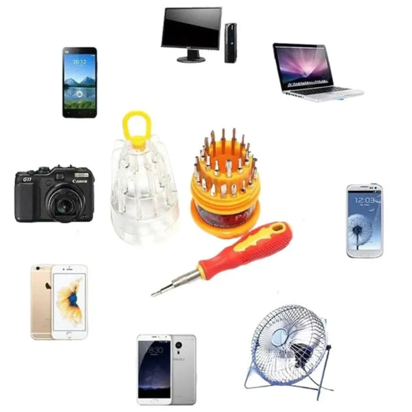 Screwdriver Set 31 in 1 Stainless Steel Repair Tool Kit Multi Purpose