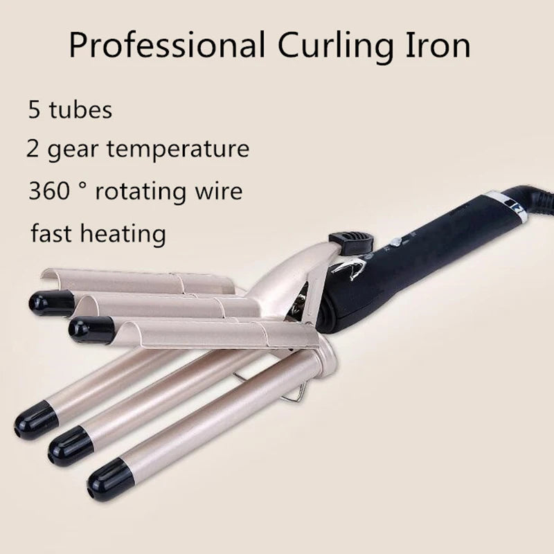 Hair Curler, Triple Barrel 15mm Ceramic Hair Waver Styling Tool